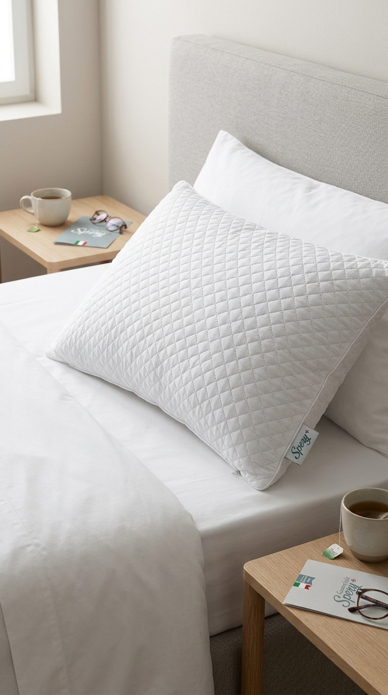 Spery Guanciale Letto Trapuntato Antiacaro Anallergico Poliestere – Cuscino Traspirante Premium Quality