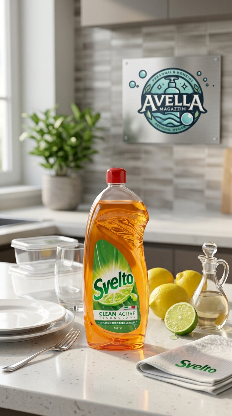 Svelto Piatti a Mano Aceto Clean Active Technology 930 ml | Detergente Sgrassante | Efficace in Acqua Fredda | Rimuove l'Unto dalla Plastica | Oltre 99% Ingredienti Biodegradabili | Made in Italy