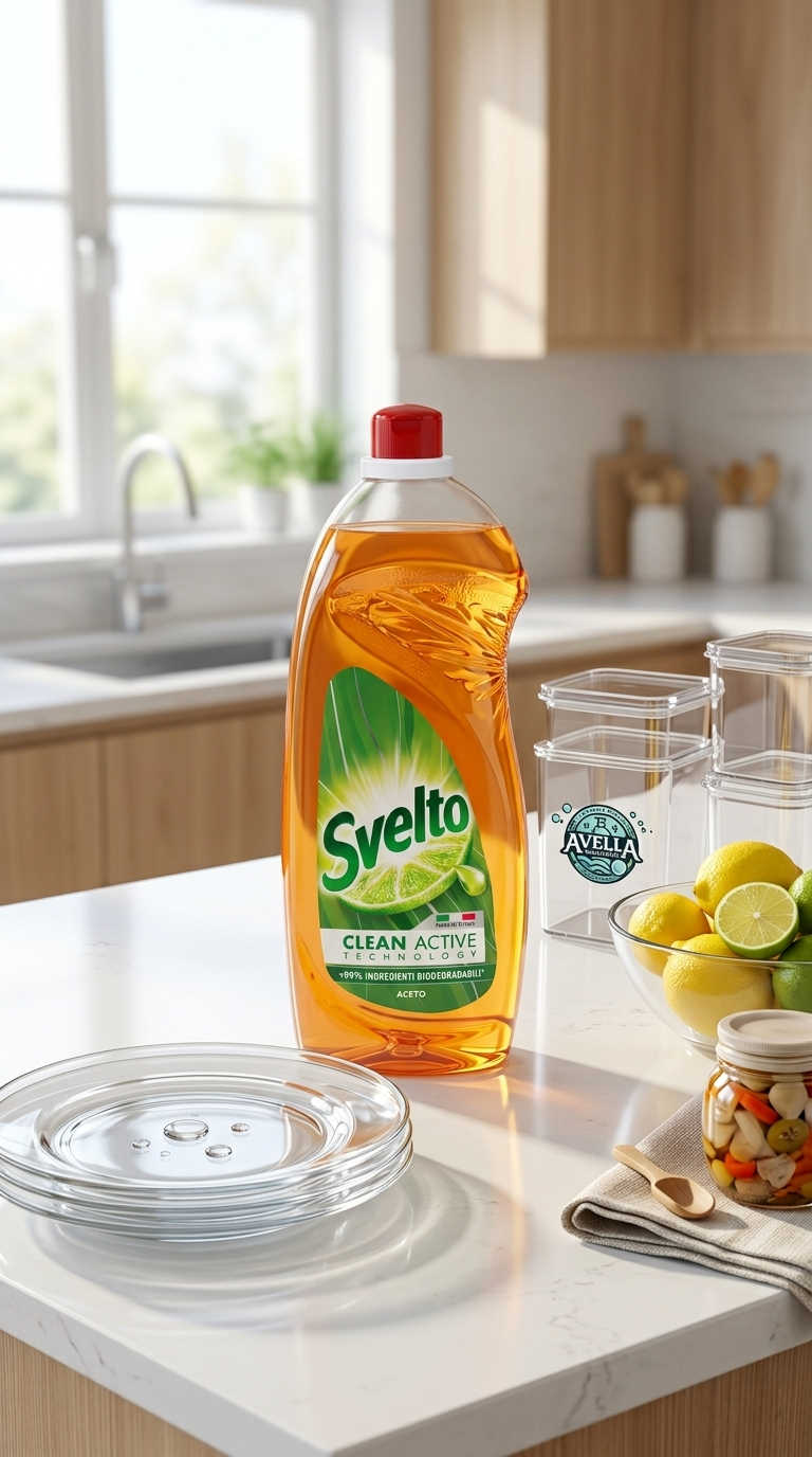 Svelto Piatti a Mano Aceto Clean Active Technology 930 ml | Detergente Sgrassante | Efficace in Acqua Fredda | Rimuove l'Unto dalla Plastica | Oltre 99% Ingredienti Biodegradabili | Made in Italy