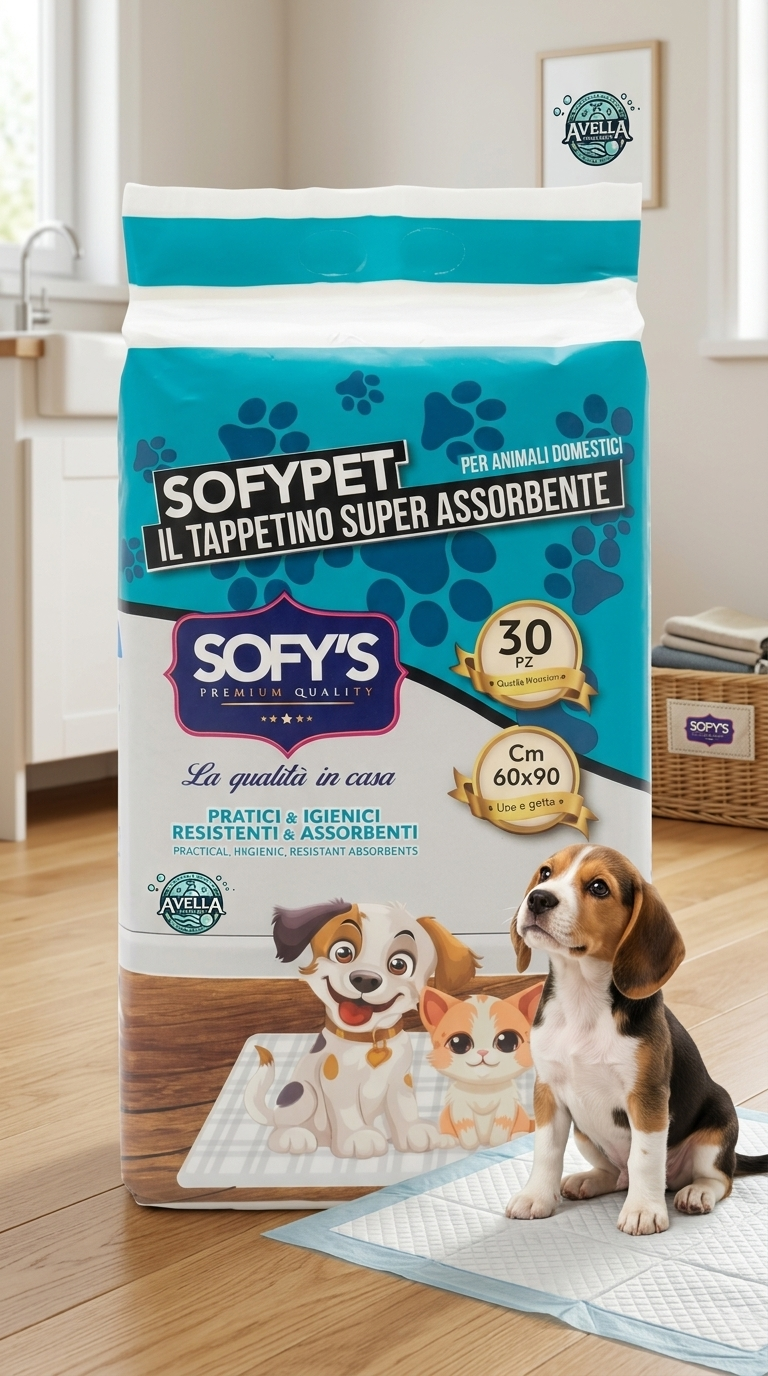 Sofypet Tappetini Igienici Super Assorbenti 60x90 cm | 30 Pezzi | Per Cani e Gatti | Tecnologia Anti-Odore e Massima Resistenza