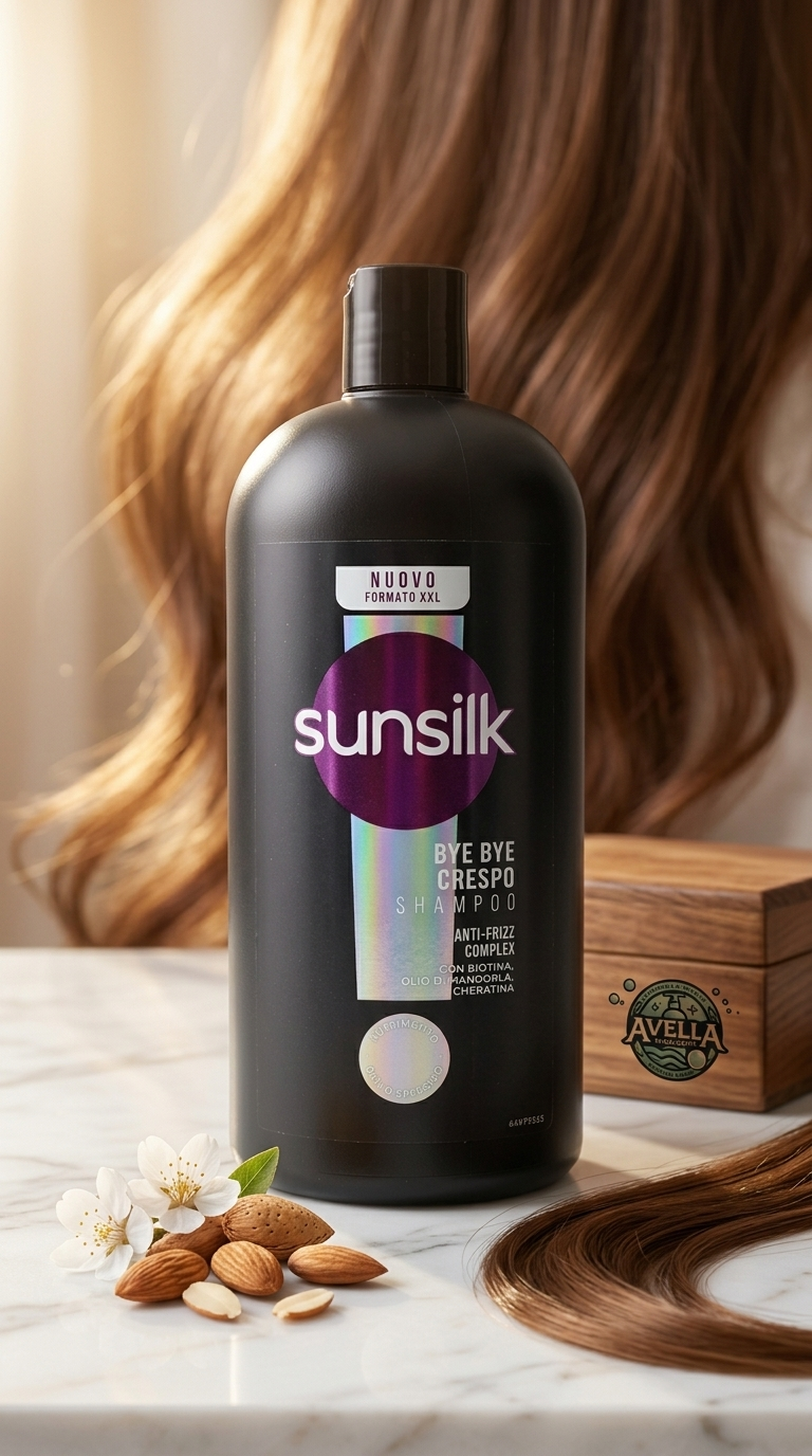 Sunsilk Shampoo Bye Bye Crespo Anti-Frizz Complex Biotina Olio di Mandorla Cheratina Formato XXL 810 ml – Azione Disciplinante Idratante