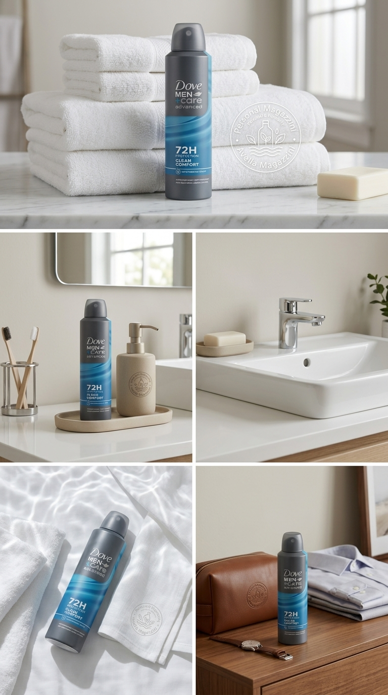Dove Men+Care Advanced Clean Comfort Deodorante Spray Antitraspirante 72H Formato XL 250 ml – Protezione Antibatterica e 1/4 Idratante