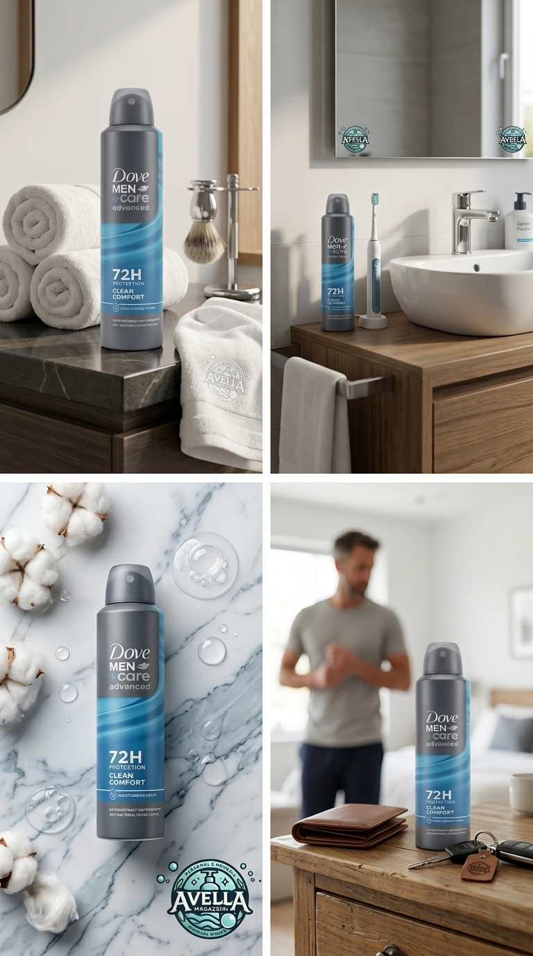 Dove Men+Care Advanced Clean Comfort Deodorante Spray Antitraspirante 72H Formato XL 250 ml – Protezione Antibatterica e 1/4 Idratante