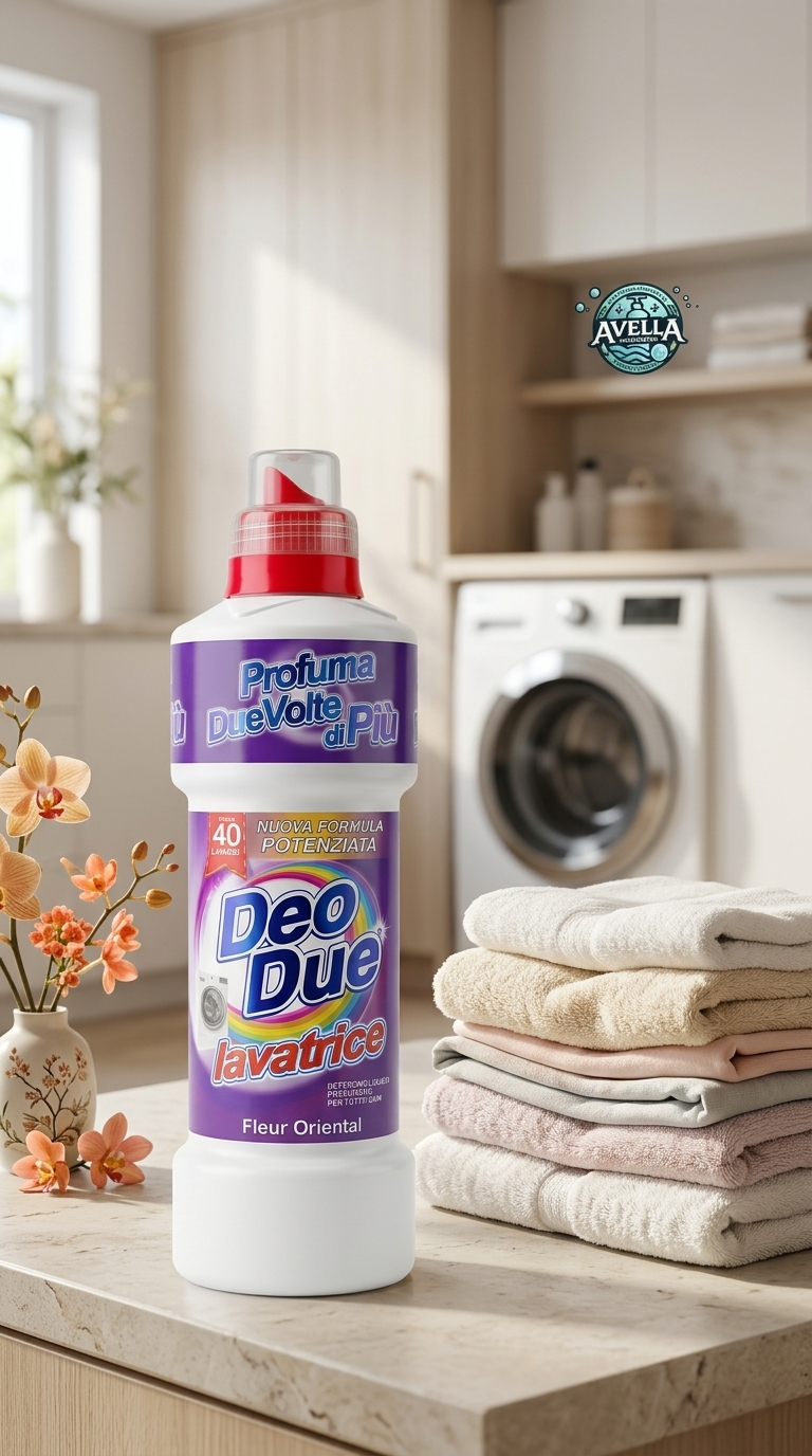 Deo Due Lavatrice Detergente Liquido Fleur Oriental Nanocaps Technology 1 Litro – Detersivo Super Concentrato 40 Lavaggi Made in Italy