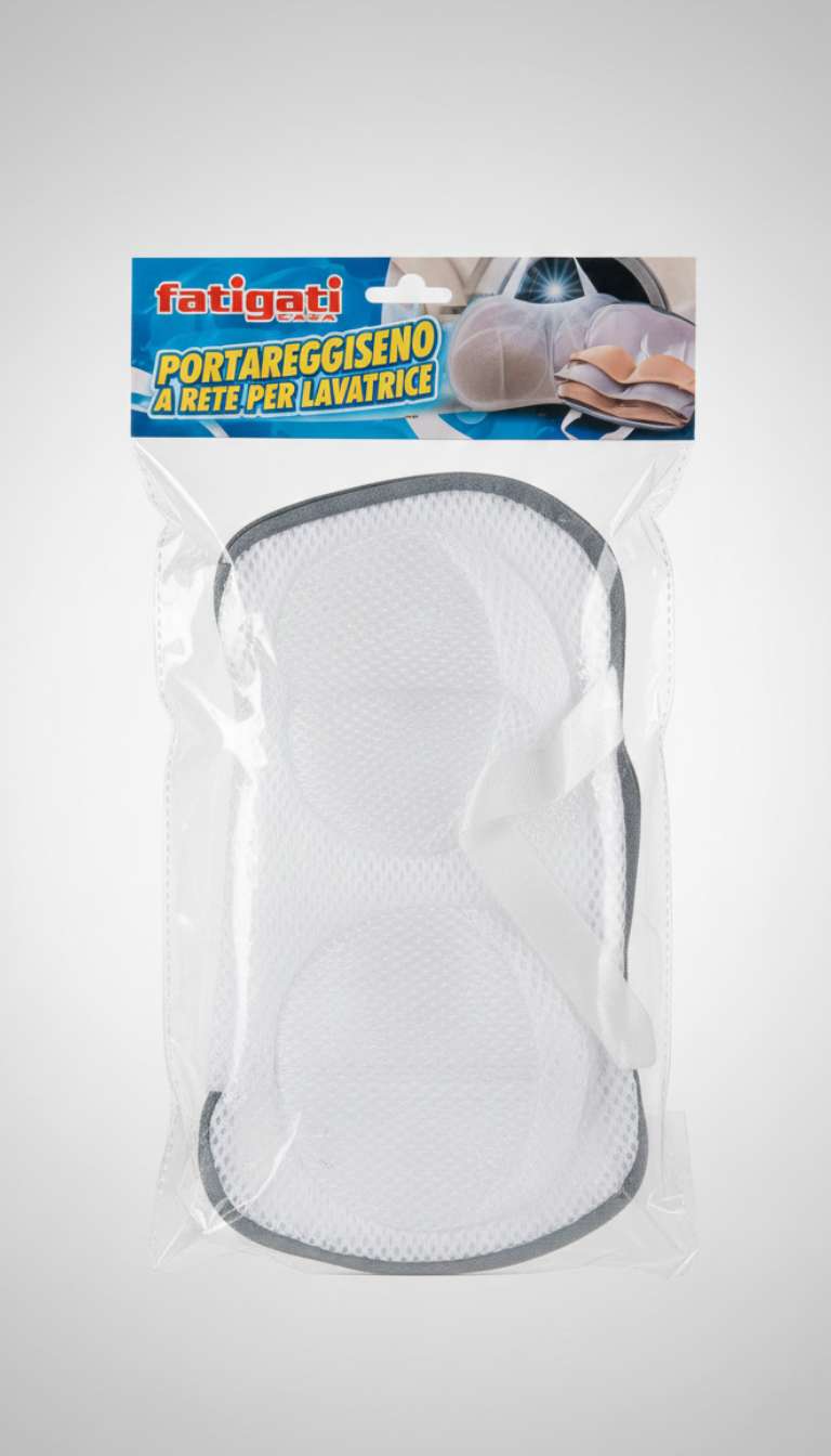 FATIGATI Portareggiseno a Rete per Lavatrice | Sacchetto Salva-Bucato per Intimo ART. 47418 | Protezione Capi Delicati in Poliestere