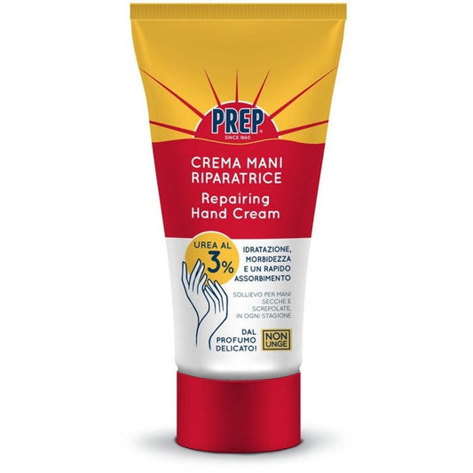 Prep Crema Mani Riparatrice 75ml | Con Urea 3% e Pantenolo | Azione Idratante e Protettiva | Per Mani Secche e Screpolate | Dermatologicamente Testata