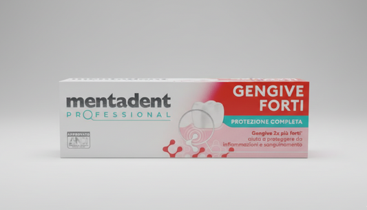 Mentadent Professional Gengive Forti 75ml – Dentifricio con Zinco Minerale e CPC – Previene Sanguinamento e Infiammazione – Barriera Protettiva 24H