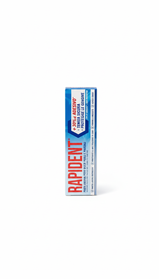 Rapident Pasta Adesiva per Dentiere 40g - Tenuta Sicura, Aloe e Camomilla