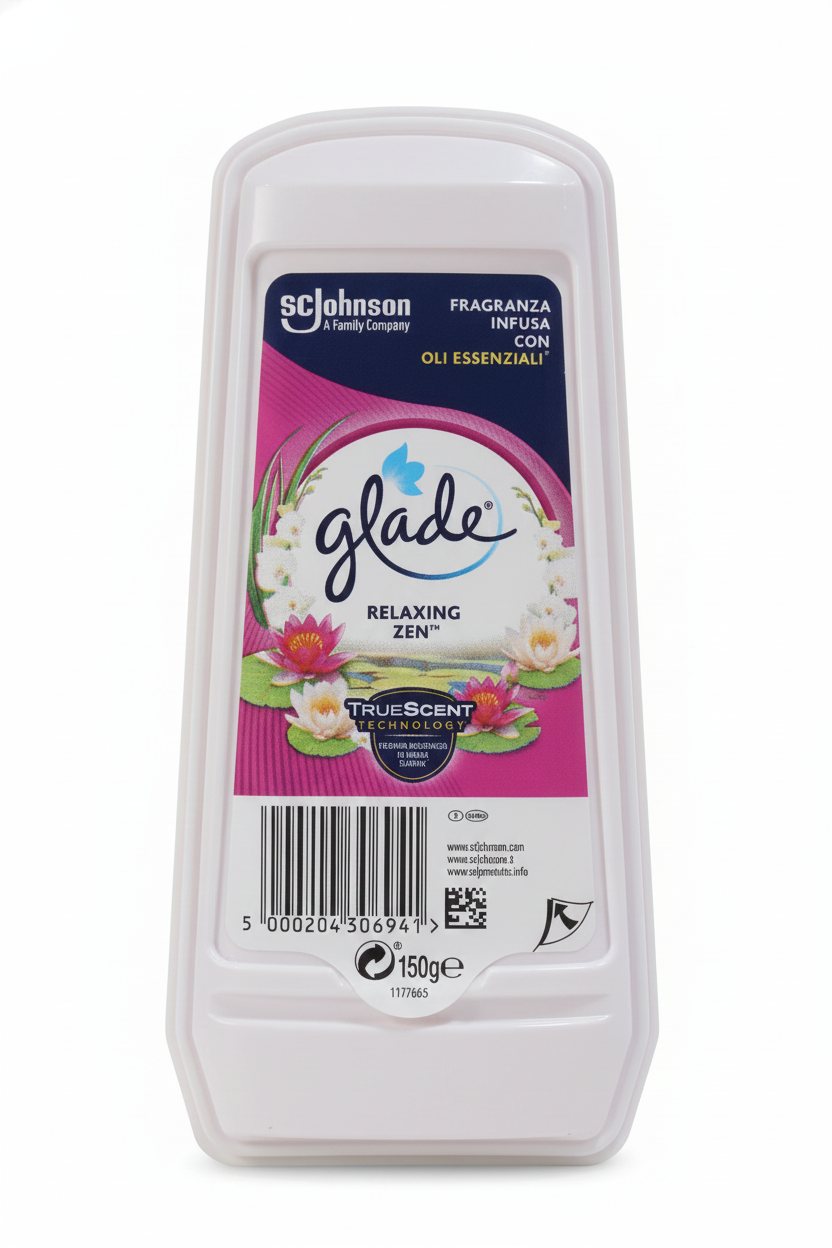 Glade® Assorbiodori Gel 150g – Deodorante Ambiente Solido Discreto – Elimina Cattivi Odori e Freschezza Continua fino a 1 Mese – Infuso con Oli Essenziali