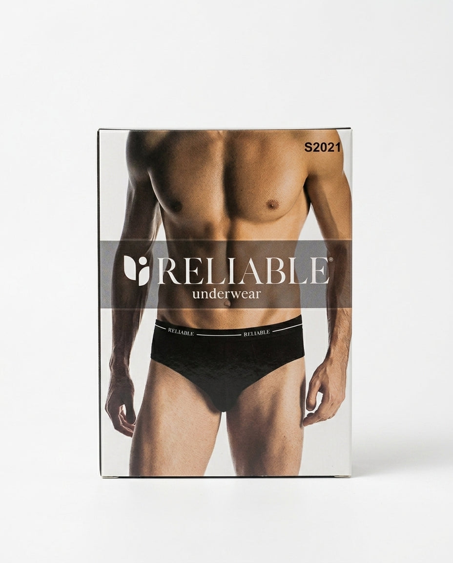 Reliable Underwear Slip Uomo 3 Pezzi Cotone Elasticizzato S2021/5 – Tris Mutande da Uomo con Elastico Logato Comfort Assoluto