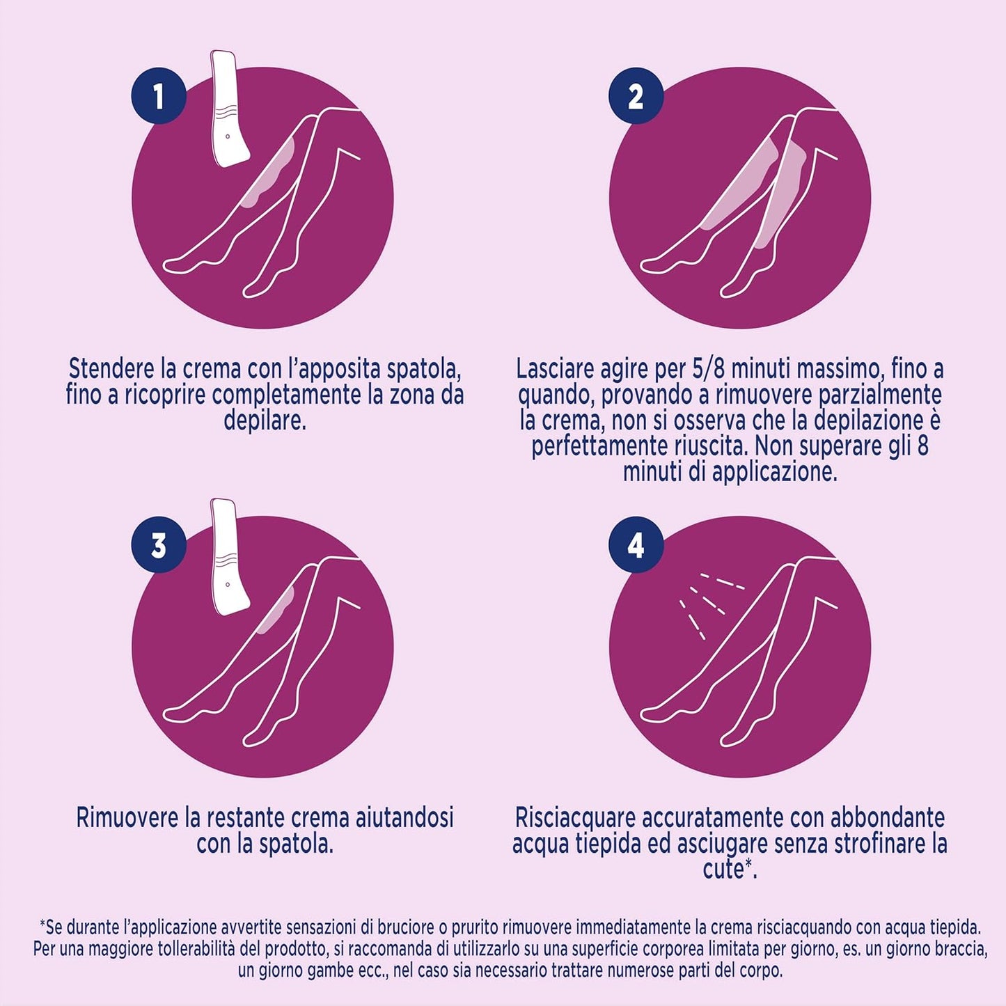 Depilsoap Crema Depilatoria Corpo 150ml – Pelli Sensibili con Olio di Rosa Mosqueta e Acido Ialuronico – Formula Senza Ammoniaca con Spatola di Precisione