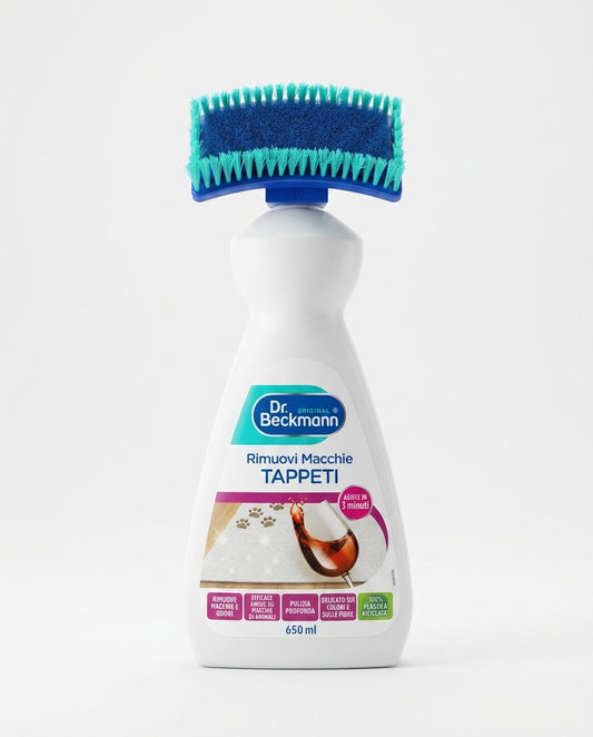 Dr. Beckmann Rimuovi Macchie Tappeti 650 ml | Elimina Macchie Difficili e Odori di Animali Domestici | Con Ossigeno Attivo | Anche per Lana