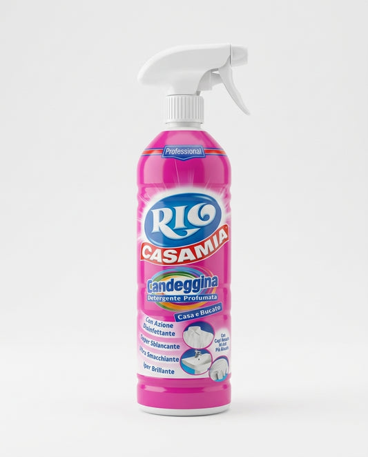Rio Casamia Candeggina Spray 750ml – Igienizzante, Sbiancante e Sgrassatore Multiuso Anti-Muffa