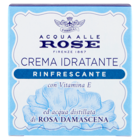 Acqua Alle Rose Crema Idratante Rinfrescante 50ml - Texture Gel, Vitamina E, Rosa Damascena - Per Tutti i Tipi di Pelle