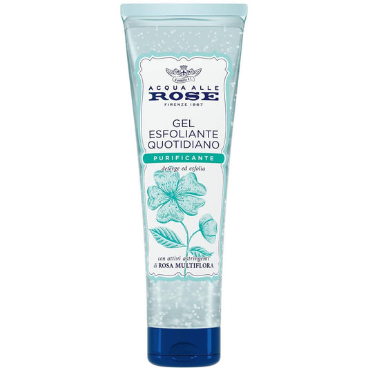 Acqua alle Rose Gel Viso Esfoliante Quotidiano 150ml - Rosa Multiflora - Purificante, Minimizza Pori - Pelli Miste/Impure