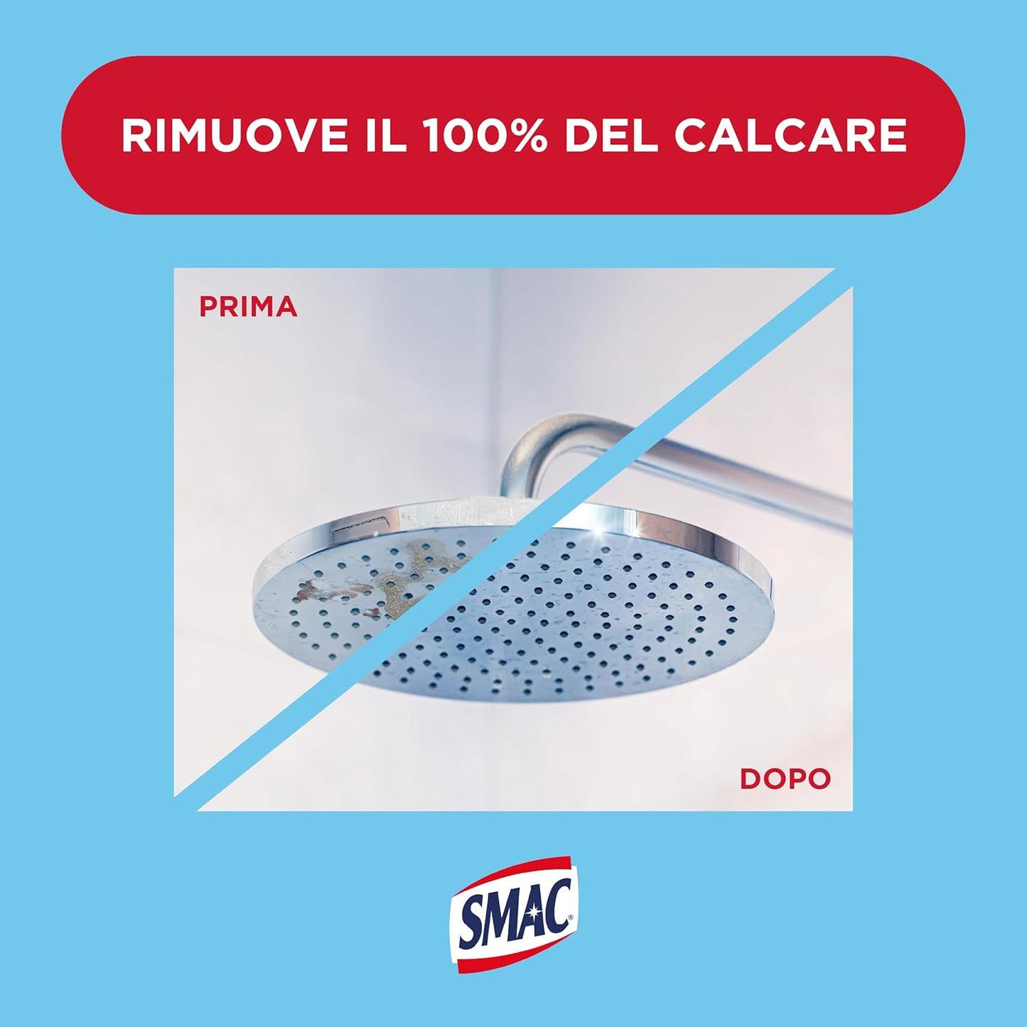 SMAC Scioglicalcare Gel Mirato | Rimuove 100% Calcare Ostinato | Azione d'Urto Anti-Ruggine e Sporco | Igiene Profonda per Sanitari e Rubinetteria