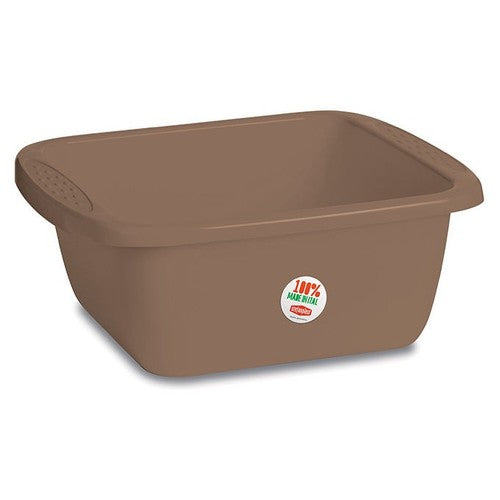 Stefanplast Bacinella Rettangolare Linea Primavera | Colore Tortora | Dimensioni 40x34x15 cm | 100% Made in Italy