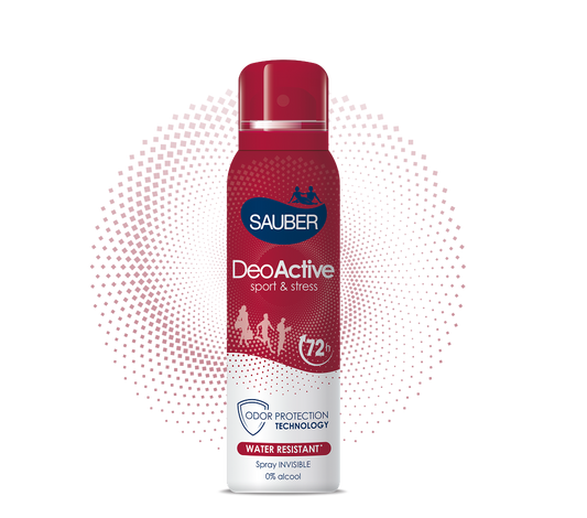 Sauber DeoActive Spray 150ml – Anti-Sudore Estremo 72h – Water Resistant – 0% Alcool – Anti-Macchia Invisibile