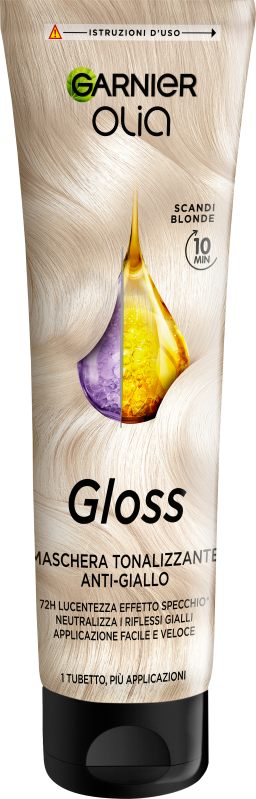 Garnier Olia Gloss Maschera Colorante Ravviva Colore – 72h Lucentezza Effetto Specchio – Con Oli di Fiori – 4 Nuance
