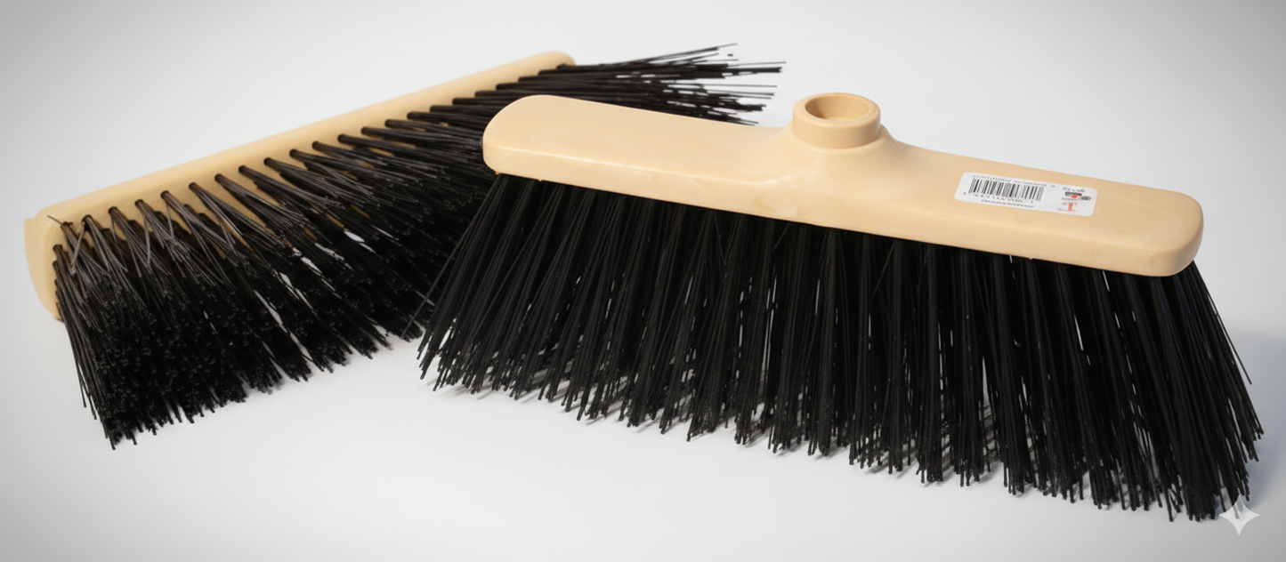 Sofy'S Scopa Industriale con Setole Rigide in Nylon 30cm | Scopa Tecnica per Grandi Superfici e Sporco Difficile | Ideale per Officine, Magazzini e Capannoni | Alta Resistenza e Durata