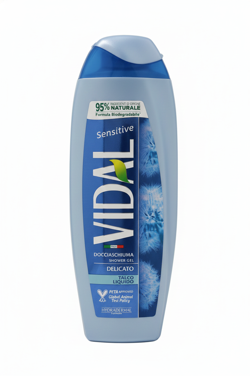 Vidal Doccia Schiuma 250ml – Gamma Completa 13 Fragranze – Azione Nutriente, Idratante ed Energizzante