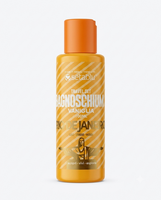 Bagnoschiuma Setablu Travel Rio de Janeiro 100ml vaniglia formato viaggio per doccia delicata e profumata