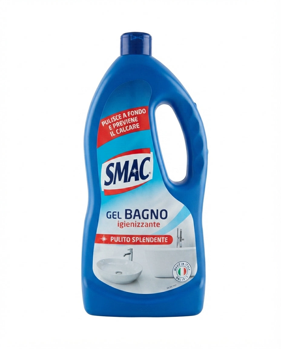 Smac Express Bagno Gel 850 ml detergente igienizzante con barriera anticalcare e tecnologia antigoccia.