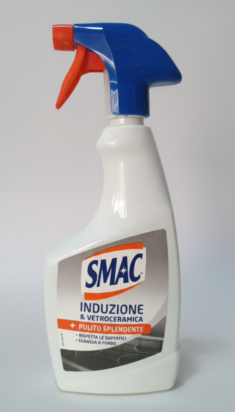 Smac Induzione & Vetroceramica Spray 500ml – Detergente Sgrassatore Lucidante Anti-Graffio