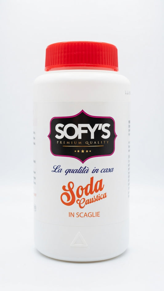 Sofy's Soda Caustica in Scaglie 1kg | Disgorgante Idraulico Potente | Sverniciatore per Legno e Sgrassatore Industriale | Idrossido di Sodio Puro