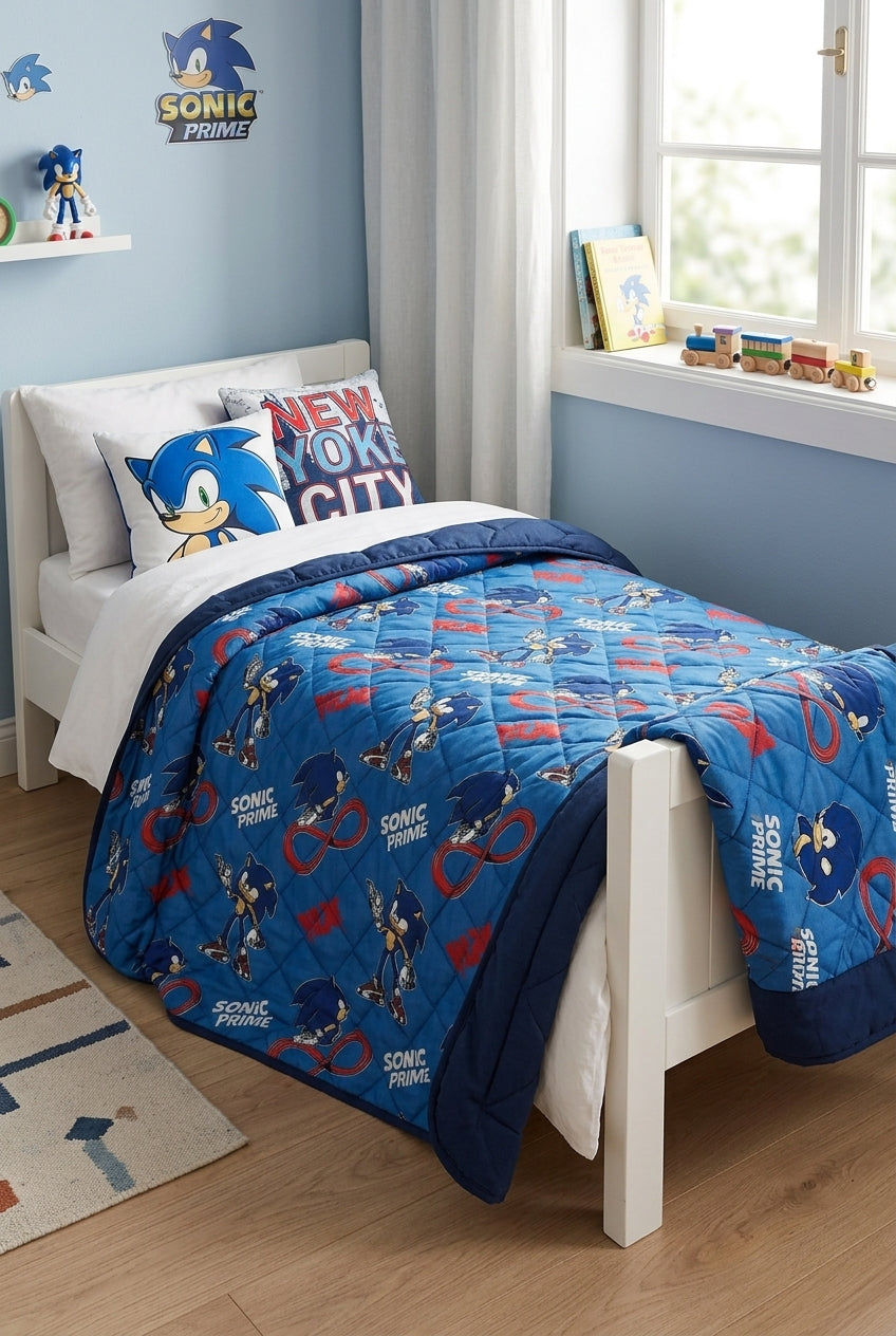 Sonic Prime Copriletto Trapuntato 150x250 cm, realizzato in 100% micro poliestere, certificato OEKO-TEX Standard 100, lavabile a 40°C, modello SCP1966.