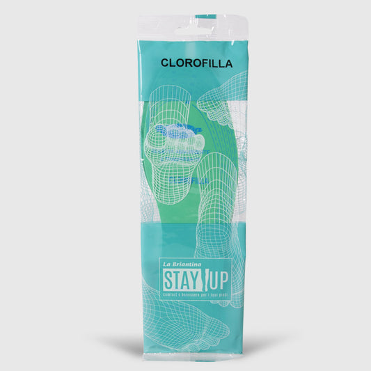 Briantina Stay Up Sottopiedi CLOROFILLA (1 Paio) | Soletta Assorbente & Traspirante in Lattice SBR | Anti-Odore Potenziato | Ritagliabile (Misura 36-45)