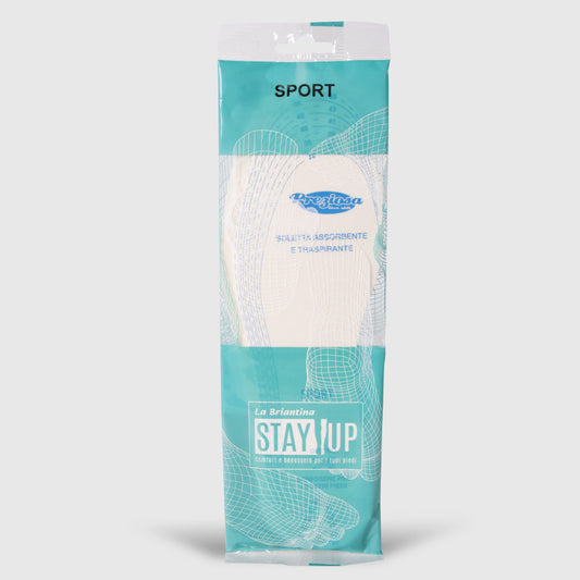 Briantina Stay Up Sottopiedi Sport (1 Paio) | Soletta Assorbente & Traspirante in Lattice | Ritagliabile (Misura 36-45) | Comfort per Prestazioni Sportive