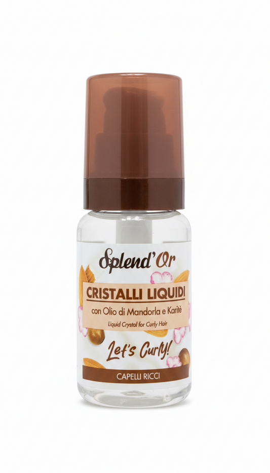 Splend'Or Cristalli Liquidi all'Olio di Argan 50ml – Trattamento Nutriente e Riparatore – Azione Anti-Crespo e Illuminante – Per Capelli Setosi