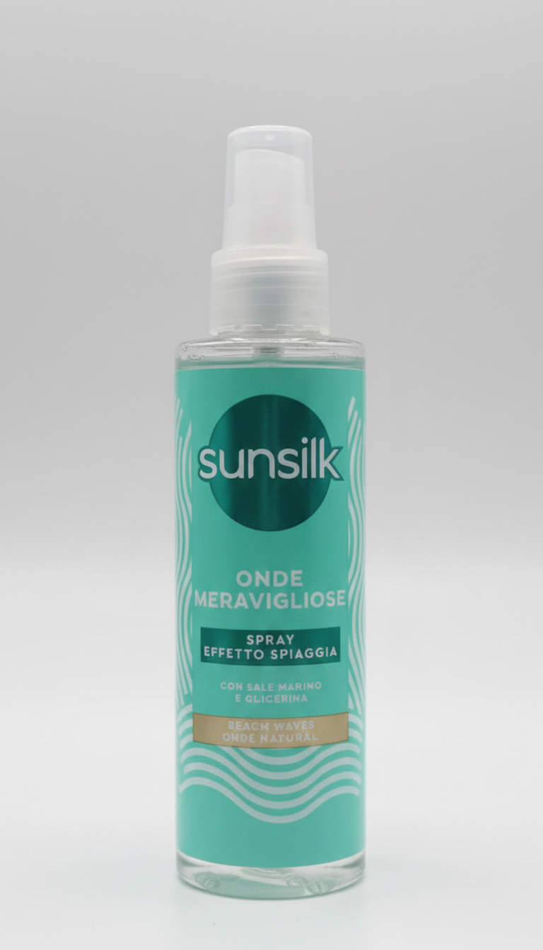 Sunsilk Spray Effetto Spiaggia Onde Meravigliose 150ml – Beach Waves al Sale Marino e Glicerina – Volume e Definizione Naturale – Senza Risciacquo