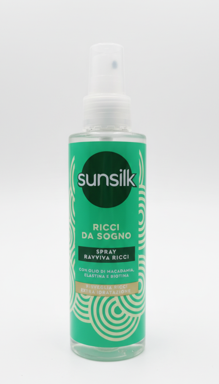 Sunsilk Spray Ravviva Ricci Ricci da Sogno 150ml – Con Olio di Macadamia – Definizione Istantanea e Azione Anti-Crespo – Senza Risciacquo