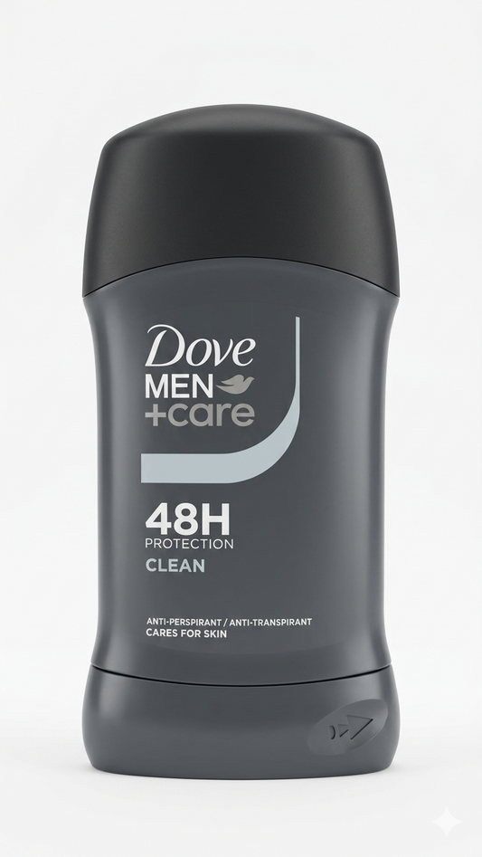 Dove Men+Care Clean Deodorante Stick Antitraspirante 50 ml | Protezione 48h e Cura della Pelle | Formula Anti-Irritazione
