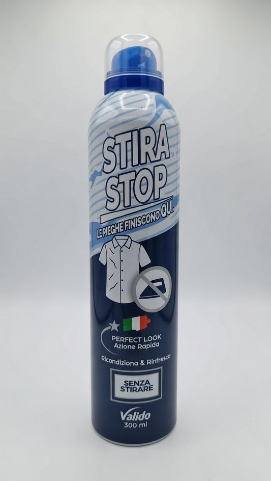 Stira Stop Spray Stirafacile Istantaneo 300ml – Elimina Pieghe Senza Ferro da Stiro, Ricondiziona e Rinfresca i Tessuti