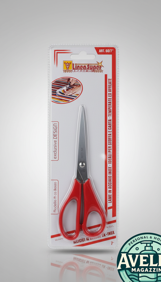 Linea Super Inox - Forbici Sartina (17.5 cm) | Lame in Acciaio Temperato, Ideali per Stoffa e Carta, Design Esclusivo