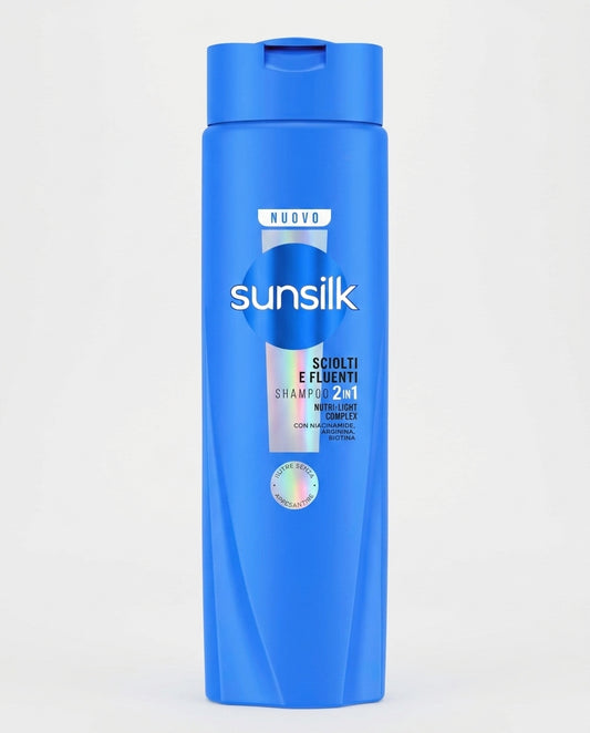 Sunsilk Sciolti e Fluenti Shampoo 2in1 Nutri-Light Complex 250ml – Nutrizione e Leggerezza con Niacinamide, Arginina e Biotina