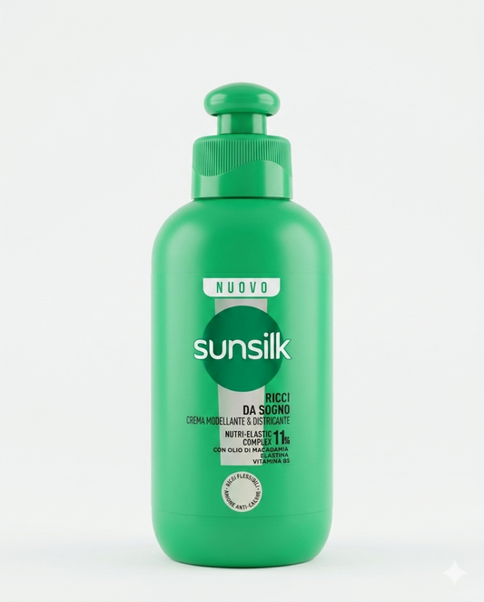 Sunsilk Crema Modellante Ricci da Sogno 200 ml – Definizione 24H ed Effetto Anti-Crespo – Con Nutri-Elastic Complex ed Olio di Macadamia