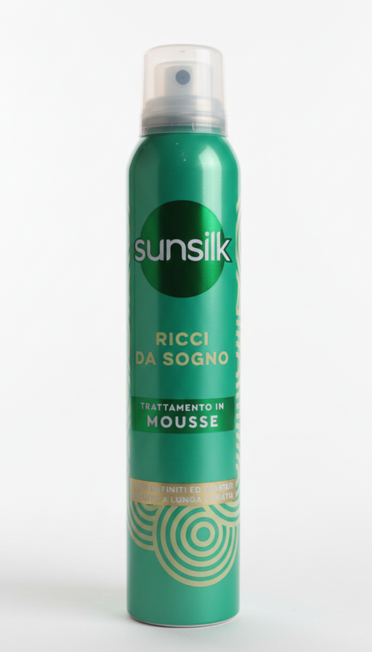 Sunsilk Ricci da Sogno Mousse 200ml – Definizione Intensa ed Elasticità – Tenuta Media Livello 3 – Azione Anti-Crespo per Ricci Morbidi e Luminosi
