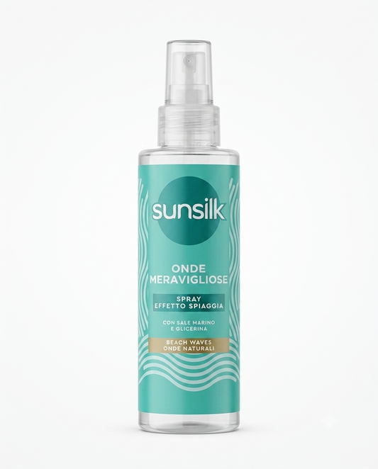 Sunsilk Spray Effetto Spiaggia Onde Meravigliose 150 ml con sale marino e glicerina per beach waves naturali.