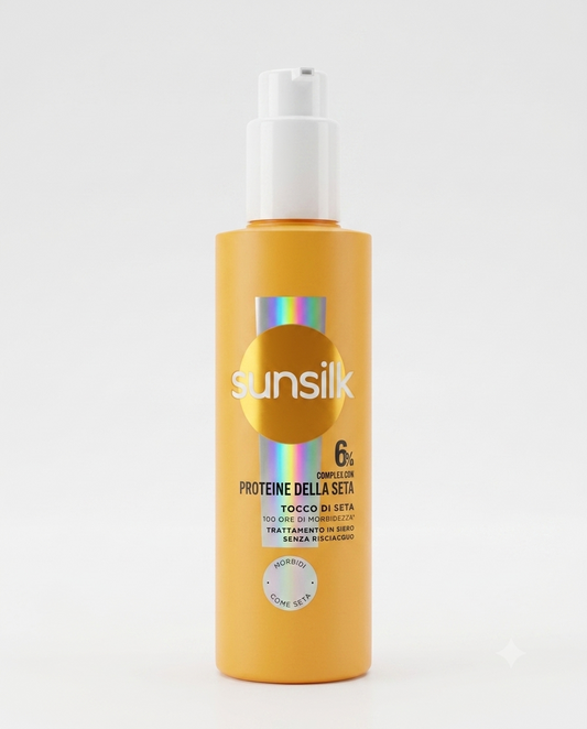 Sunsilk Trattamento in Siero Tocco di Seta 200 ml con proteine della seta, capelli morbidi fino a 100 ore.
