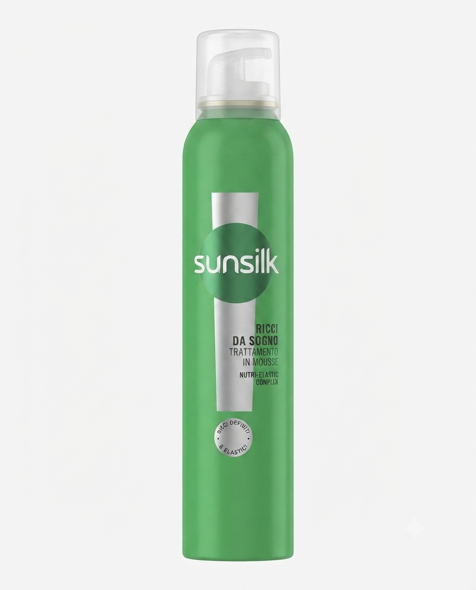 Sunsilk Ricci da Sogno Mousse 200ml – Definizione Intensa ed Elasticità – Tenuta Media Livello 3 – Azione Anti-Crespo per Ricci Morbidi e Luminosi