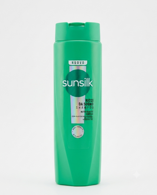 Sunsilk Shampoo Ricci da Sogno 250ml con Olio di Macadamia, Elastina e Vitamina B5 per ricci definiti e anti-crespo.