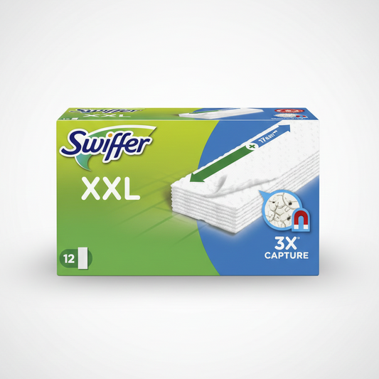 Swiffer Duster XXL Ricambi 12 Panni Catturapolvere | Tecnologia 3X Capture Anti-Allergeni e Peli Animali | Per Manico Standard e XXL