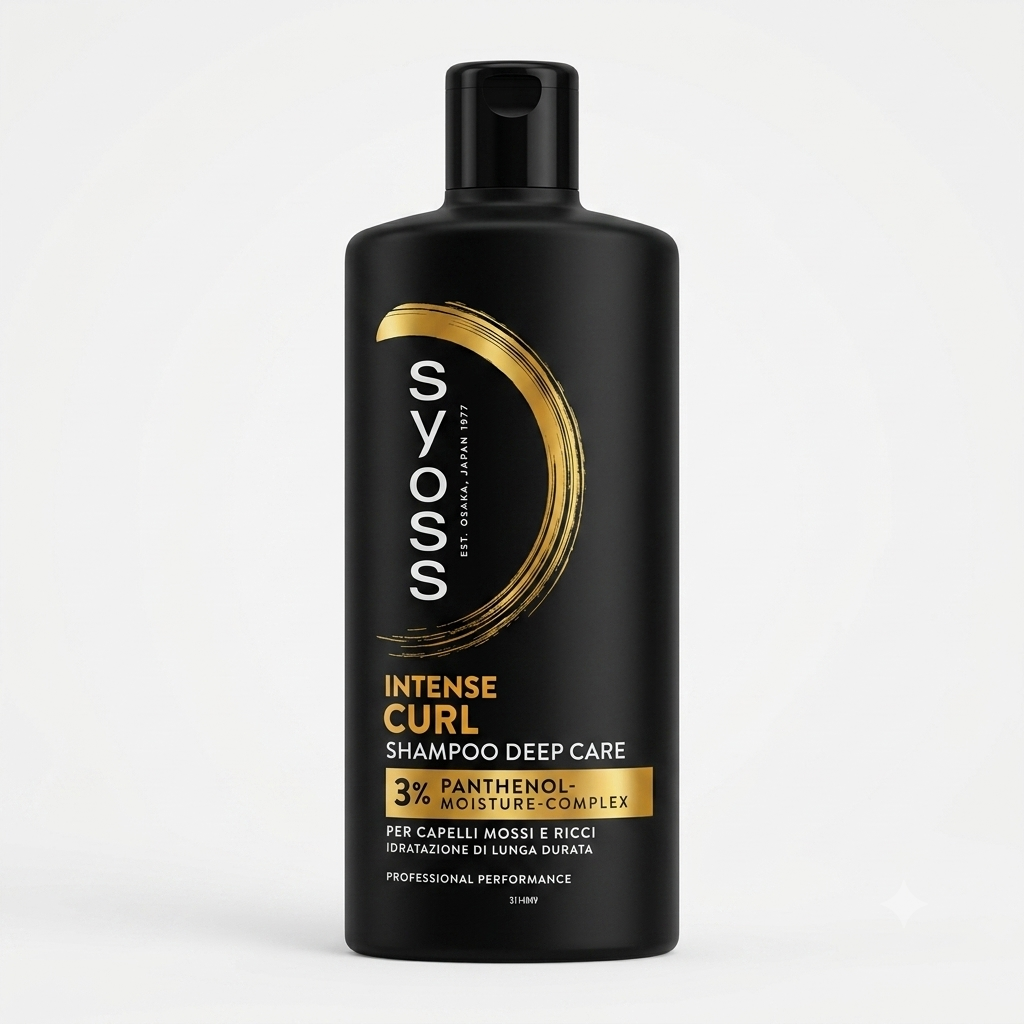 Syoss Intense Curl Shampoo Deep Care 440 ml con 3% Panthenol-Moisture Complex per capelli ricci e mossi idratati e definiti