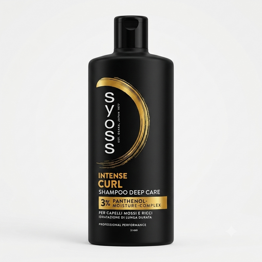 Syoss Intense Curl Shampoo Deep Care 440 ml con 3% Panthenol-Moisture Complex per capelli ricci e mossi idratati e definiti