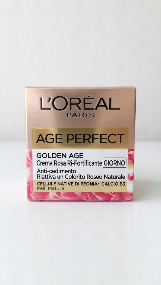 L’Oréal Paris Age Perfect Golden Age Giorno 50ml – Crema Viso Ri-Fortificante Anti-Cedimento con Cellule Native di Peonia
