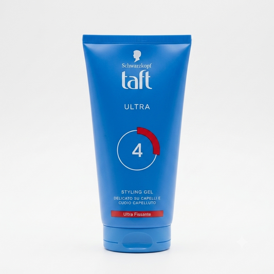 Taft Schwarzkopf Ultra Styling Gel Tenuta 4 150 ml, gel capelli ultra fissante con pantenolo idratante, garantisce tenuta forte a lunga durata, controllo dello styling e definizione senza lasciare residui.